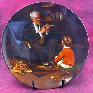 VTG "THE TYCOON" LIMITED EDITION COLLECTION by NORMAN ROCKWELL PLATE # 9,112AD